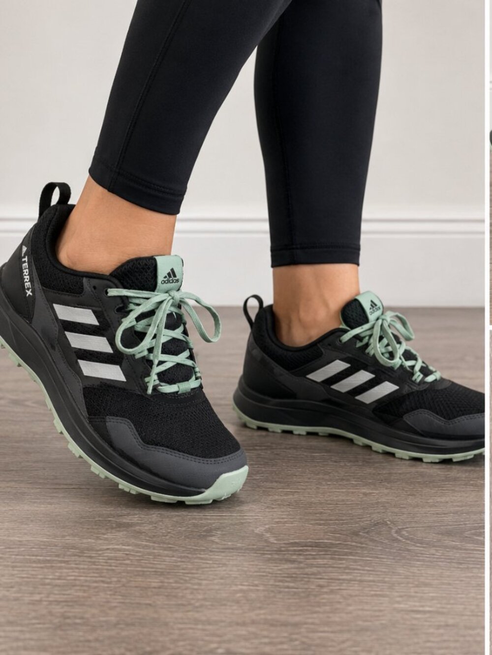 adidas Terrex CMTK 260 Women’s Trail Running Shoes Black Green Size 8